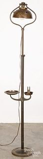 Floor lamp with attached ashtray and match holder
