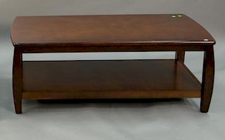 Contemporary rectangular coffee table, ht. 18in., top: 26" x 48".