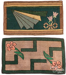 Two hooked rugs, mid 20th c.