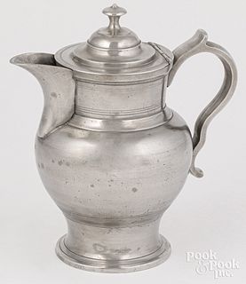 New York pewter water pitcher, ca. 1850