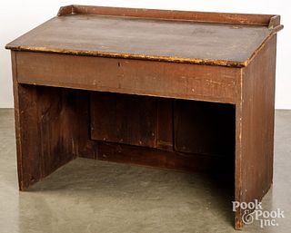 Painted pine work desk, 19th c.