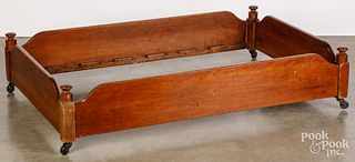 Cherry trundle bed, 19th c.