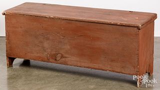 New England painted pine blanket chest, 18th c.