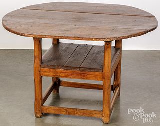 New England pine chair table, 18th c.