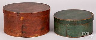 Two painted bentwood boxes, 19th c.