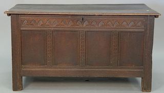 English oak lift top chest, 18th century. ht. 28in., wd. 53in., dp. 24in.