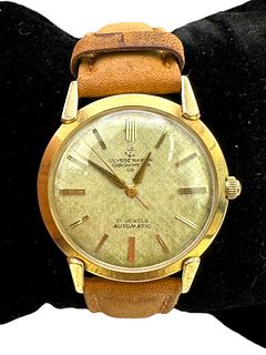 Vintage Uylsse Nardin 14K Gold 34mm Watch