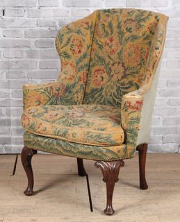 Queen Anne Needlepoint Wing Chair