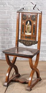 Italian Inlaid Court Chair