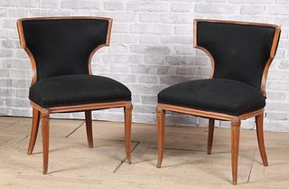 Pair Klismos Style Chairs