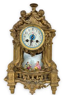19th Century French Bronze Mantle Clock