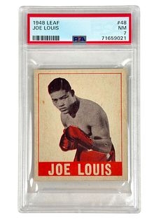 1948 Leaf Joe Louis Boxing Card PSA NM 7