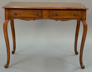 Louis XV style writing hall table with two drawers, ht. 29in., wd. 37in.