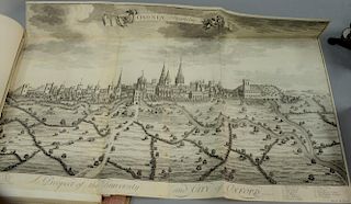 Oxford General Views of the City, scrapbook of engravings to include:  Oxoniae Prospectus, A Prospect of the University and C