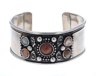 Mexican Sterling Silver Translucent Agate Bracelet
