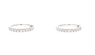 Elegant Diamond & 14k White Gold Earrings