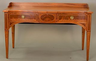 Cowan custom cherry and mahogany inlaid server.ht. 31in., wd. 53in., dp. 34in.