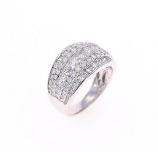 Vintage 2.04 ct Diamond 14k White Gold Ring