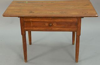 Queen Anne walnut work table, 18th century, probably P.A., ht. 20in., top: 26" x 41".