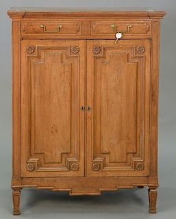 Don Rousseau Louis XVI cabinet with fitted drawers interior. ht. 48in., wd. 36in., dp. 19in.