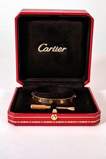 Gold and Diamond Cartier LOVE Bracelet