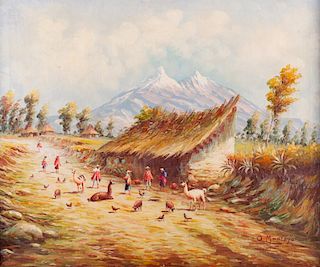 Oswaldo Moncayo Landscape Oil on Canvas