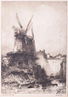 Hedley Fitton Drypoint Etching
