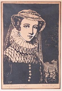 Mabel Pugh Woodblock Print