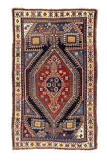 Antique Tribal Qashqai Gabbeh Rug 4'5" x 7'1" (1.35 x 2.16 M)