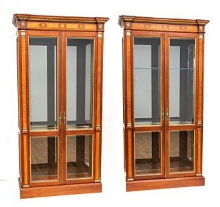 John Widdicomb (American, Est. 1897) Regency Style Mahogany Cabinets, H 86'' W 45'' Depth 19'' 1 Pair