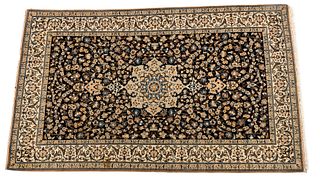 Persian Isfahan Handwoven Wool And Silk Rug, W 3' 7'' L 5' 10''
