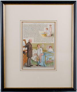 "Little One's" Lithograph, Dated 1889