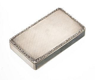 L. Codevilla (Italy) 900 Silver Hinged Snuff Box, W 1.7'' L 2.7'' 2.02t oz