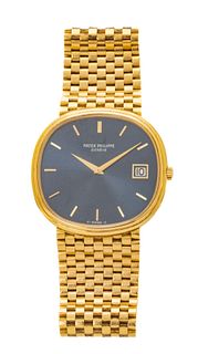 Patek Philippe (Swiss Est.1839) 18 Kt Yellow Gold Ellipse Wrist Watch H 7''