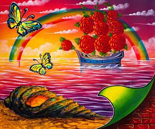 Eugene Poliarush- Original Oil on Canvas "Rainbow"