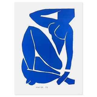Henri Matisse 1869-1954 (After), "Nu Bleu III" Limited Edition Lithograph with Certificate of Authenticity.