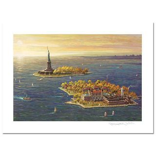 Ellis Island, Fall Limited Edition Mixed Media by Alexander Chen, Numbered and Hand Signed with Certificate of Authenticity.