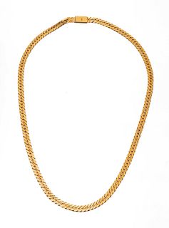 14kt Gold Woven Chain Necklace, L 18'' 33.3g