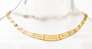 14K Grecian Yellow Gold Necklace L 16'' 29.7g