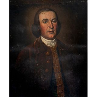 Oil on Canvas, 18th Century Colonial Portrait of a Stately Man, Possibly Virginian George Mason