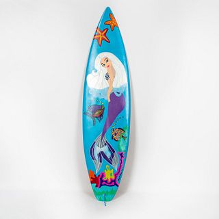 Claire Cohen (American b. 1958) Acrylic on Surfboard, Signed