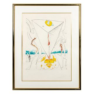 After Salvador Dali (Spanish, 1904-1989) Signed Limited Edition Color Etching on Paper