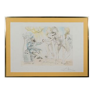 In the Style of Salvador Dali (Spanish, 1904-1989) Signed Limited Edition Color Etching on Paper