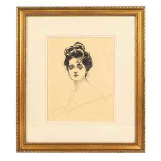 Charles Dana Gibson (American, 1867-1944) Signed Fine Art Print, Gibson Girl
