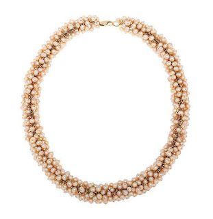 Mish of New York Baby Cluster Pearl Necklace 