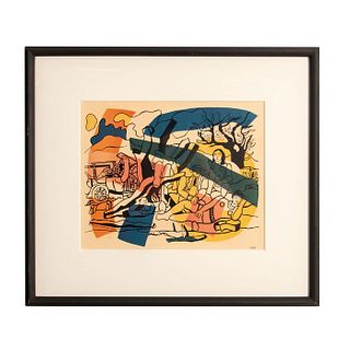 Fernand Leger (French, 1881-1955), Lithograph, La Partie, Signed