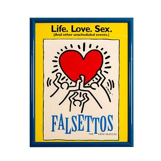 Keith Haring (American, 1958-1990), Poster Art for Falsettos Musical