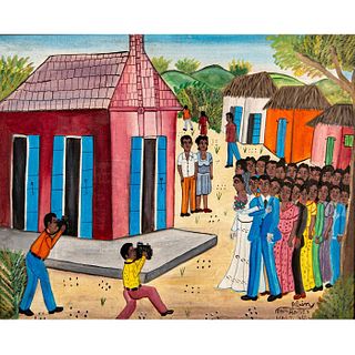 Alain Jerome (Haitian, b.1971) Acrylic on Canvas, Wedding