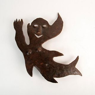 Georges Liautaud (Haitian, 1899-1991) Agoue Metal Wall Sculpture, Signed