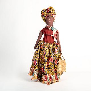 Haitian Folk Art Mixed Media Doll